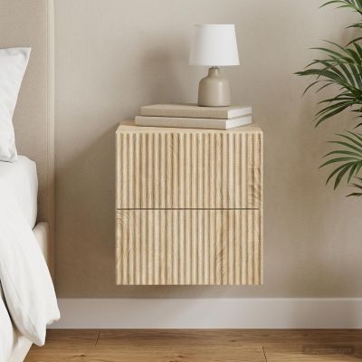 vidaXL Nástenná nočná skrinka Dub sonoma 33 x 34,5 x 40 cm