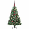 vidaXL Umelý Sklápací Vianočný Stromček Zelená 120 cm PVC a kov