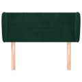 vidaXL Čelo postele so záhybmi tmavozelený 83x23x78/88 cm zamat