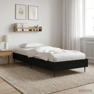 vidaXL Rám postele Čierny dub 80 x 200 cm Kompozitné drevo