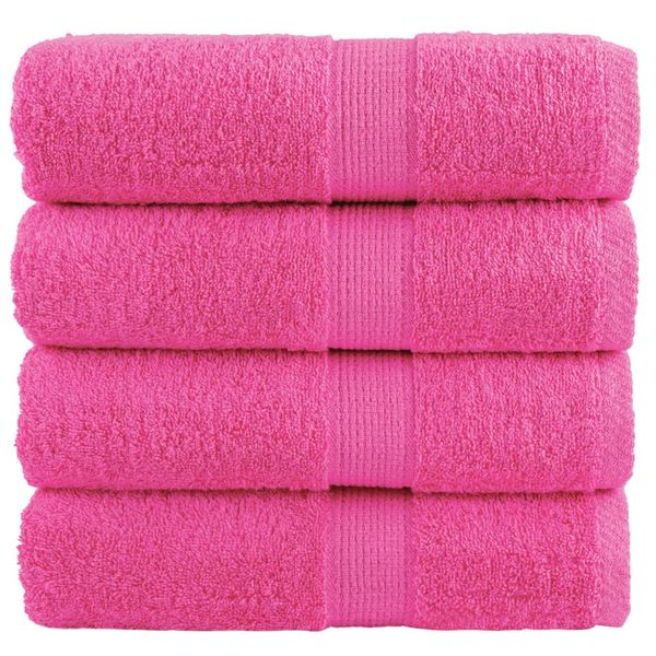 vidaXL Prémiové umývacie utierky SOLUND 4 ks ružové 30x30 cm 600 g/m²