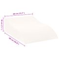 vidaXL Vankúš na nohy 68 x 40 x 18 cm PU pena Biela