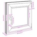 vidaXL Otočné a sklopné okno do suterénu RISOR 50 x 50 cm PVC a sklo