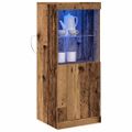 vidaXL LED komoda Staré drevo 41 x 37 x 100 cm Kompozitné drevo