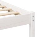 vidaXL Rám postele Biela 135 x 190 cm Masívne borovicové drevo