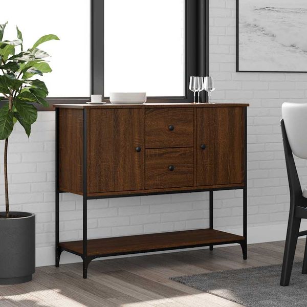 vidaXL Komoda hnedý dub 100x36x85 cm kompozitné drevo