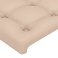 vidaXL Posteľný rám s čelom kapučínový 160x200 cm umelá koža