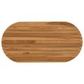 vidaXL Vrchná doska 90 x 45 x 3,5 cm Oválny Husté teakové drevo
