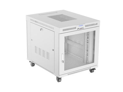 19'' Voľne stojúca racková skriňa 15U 800X1000 šedá lcd s perforovanými dverami lanberg (ploché balenie)