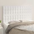 vidaXL Čelo postele biele 144x5x118/128 cm umelá koža