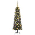vidaXL Umelý vianočný stromček Zelená 120 cm PVC, plast a oceľ