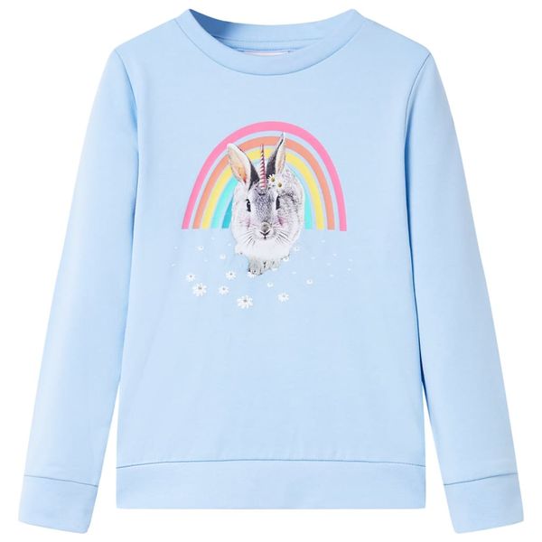 vidaXL Detská mikina svetlomodré 92