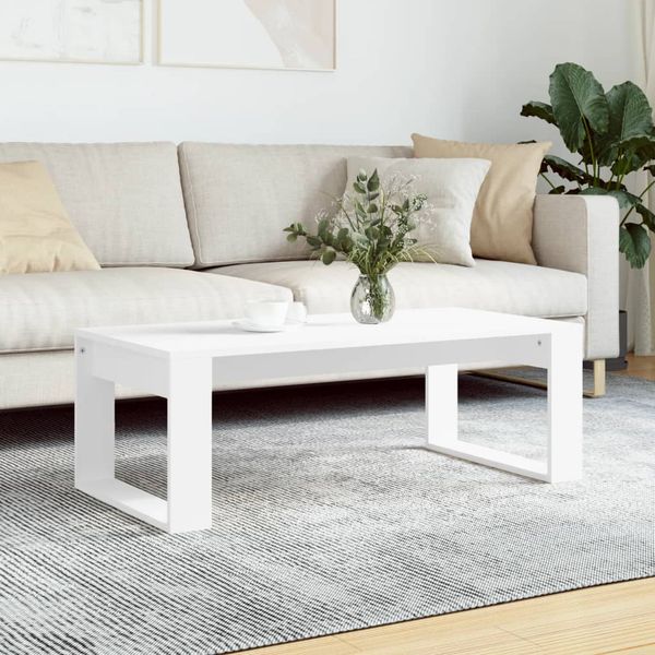 vidaXL Konferenčný stolík biely 102x50x35 cm kompozitné drevo