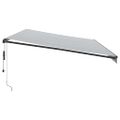 vidaXL Automaticky zaťahovacia markíza antracit a biela 600x350 cm