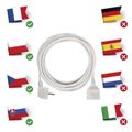Prodlužovací kabel EMOS P0117R spojka 7m, biely / PVC / 1,5 mm2