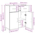 vidaXL Servírovacia skriňa Staré drevo 69,5 x 34 x 90 cm