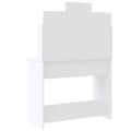 vidaXL Toaletný stolík s LED svetlami biely 96x40x142 cm