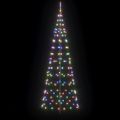 vidaXL LED Vianočný stromček so zemnými kolíkmi Viacfarebný 250 cm
