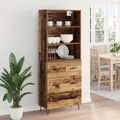 vidaXL Highboard 2 ks Staré drevo 69,5 x 34 x 180 cm