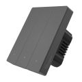 Inteligentný WiFi nástenný spínač SONOFF M5-3C-80 (3-kanálový, do rámu, grafitový)