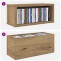 vidaXL Roh na skladovanie CD Dub artisan 40 x 17 x 17 cm