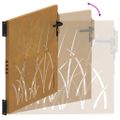 vidaXL Záhradná brána 100x100 cm, oceľ Corten, dizajn s trávou