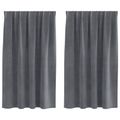 vidaXL Zatemňovacie závesy 2 ks Svetlosivá 140 x 140 cm Zamat