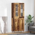 vidaXL Highboard 2 ks Staré drevo 69,5 x 34 x 180 cm Kompozitné drevo