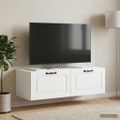 vidaXL Nástenná TV skrinka Biela 98 x 41 x 30 cm Kompozitné drevo