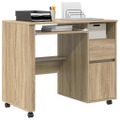 vidaXL Stôl na kolieskach Sonoma dub Kompozitné drevo 91 x 50 x 77 cm