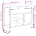 vidaXL Lavička na topánky hnedý dub 65,5x32x57,5 cm kompozitné drevo