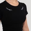 Dámske tričko Tribal Ribbed Black - GymBeam, veľkosť S