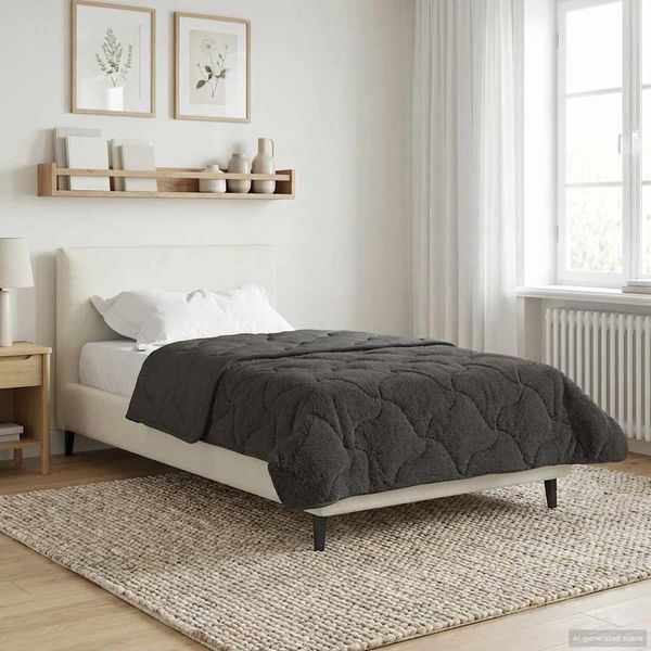 vidaXL Prikrývka na celý rok Šnurovaný Antracit 155 x 220 cm