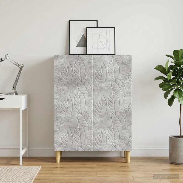vidaXL Servírovacia skriňa Betónovo sivá 66 x 34,5 x 90 cm