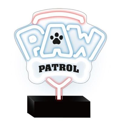 Dekoratívne LED neón na stojane Tlapková patrola - Logo