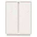 vidaXL Komoda biela 60x35x80 cm borovicový masív