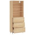 vidaXL Vysoká skrinka dub sonoma 69,5x34x180 cm spracované drevo