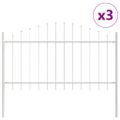 vidaXL Záhradný plot WOERDEN 3 ks 170 x 140 cm Biela