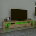 vidaXL TV skrinka s LED svetlami dub sonoma 230 x 36,5 x 40 cm