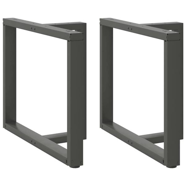 vidaXL Nohy k jedálenskému stolu v tvare T, 2 ks, antracitové, 90x35x(72-73) cm, oceľ