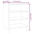 vidaXL Komoda tmavý dub 57x35x70 cm drevotrieska