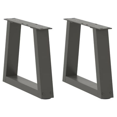vidaXL Nohy konferenčného stolíka v tvare V, 2 ks, antracitové, 40 x (30-31,3) cm, oceľ