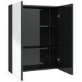 vidaXL Kúpeľňová zrkadlová skrinka 60x15x75 cm MDF lesklá čierna
