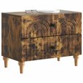 vidaXL Nočný stolík Dymový dub 62 x 34,5 x 48 cm Kompozitné drevo