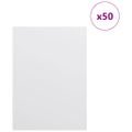 vidaXL Dekoračné panely 50 ks Biela 15 x 21 x 0,27 cm Kompozitné drevo