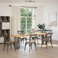 vidaXL Nohy konzolového stola v tvare T, 2 ks, čierne, 38x25x(72-73) cm, oceľ