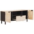 vidaXL TV skrinka s dverami Biele umývanie dokončenie 105 x 33 x 46 cm