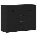 vidaXL Komoda čierna dub 88x30x64 cm, imitácia dreva