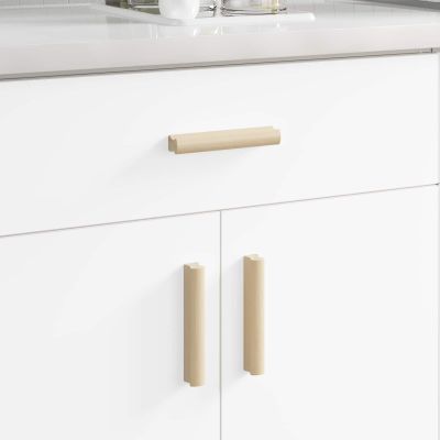 vidaXL Rovná rukoväť 587 pcs Prírodná farba dreva 130 x 25 x 30 mm