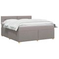 vidaXL Posteľ boxspring s matracom Sivohnedá 180 x 200 cm Látka